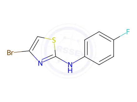 Chemical structure of 4-Bromo-N-(4-fluorophenyl)thiazol-2-amine