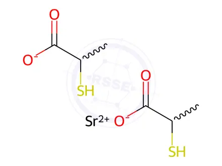Chemical structure of strontium bis(2-mercaptopropionate)