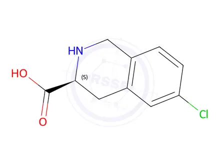 Chemical structure of (S)-6-CHLORO-1,2,3,4-TETRAHYDROISOQUINOLINE-3-CARBOXYLIC ACID