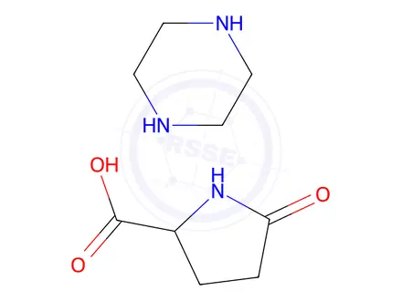 Chemical structure of 5-oxo-DL-proline, compound with piperazine (1:1)