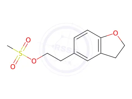 Chemical structure of 2,3-Dihydro-5-benzofuranethanol Methanesulfonate