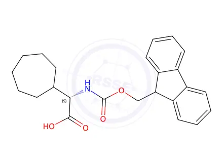 Chemical structure of Fmoc-Gly(Cycloheptyl)-OH