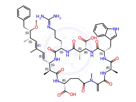 Chemical structure of Microcystin-WR