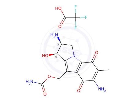 Chemical structure of Mitomycin Impurity 8 Trifluoroacetate (cis-1-Hydroxy-2,7-diamino Mitosene Trifluoroacetate)