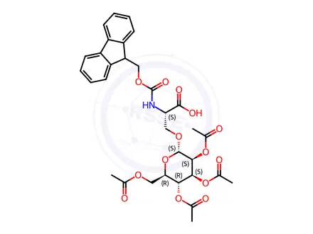 Chemical structure of Fmoc-Ser(Ac4Mana)-OH