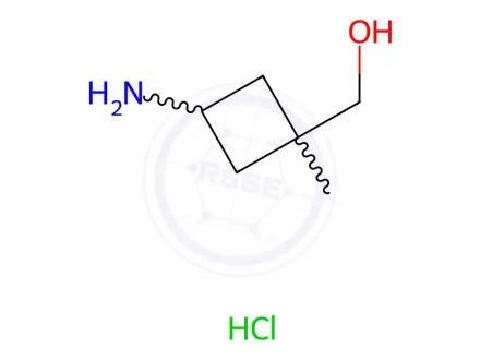 Chemical structure of cis-(3-amino-1-methyl-cyclobutyl)methanol;hydrochloride