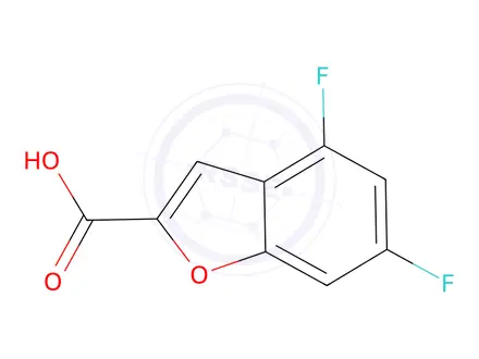 Chemical structure of 4,6-Difluoro-1-benzofuran-2-carboxylic acid