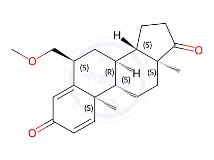 Chemical structure of 6α-(Methoxymethyl)androsta-1,4-dien-3,17-dione
