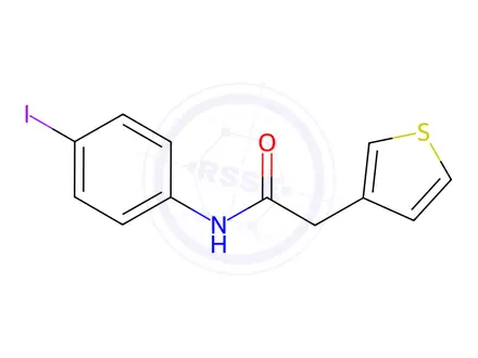 Chemical structure of n-(4-Iodophenyl)-2-(thiophen-3-yl)acetamide