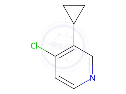 Chemical structure of 4-chloro-3-cyclopropylpyridine