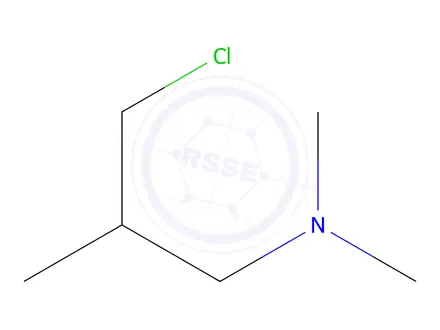 Chemical structure of Citalopram Intermediate (3-chloro-N,N,2-trimethylpropan-1-amine)