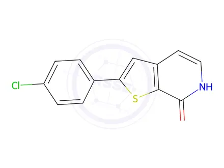 Chemical structure of 2-(4-Chlorophenyl)-6H,7H-thieno[2,3-c]pyridin-7-one