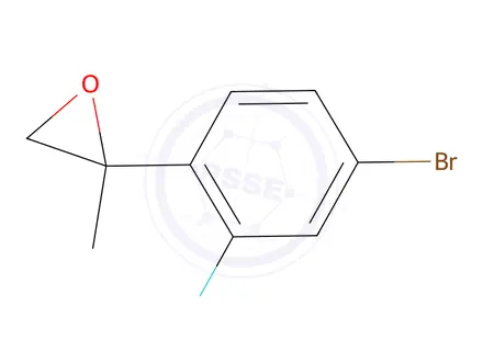 Chemical structure of 2-(4-bromo-2-fluorophenyl)-2-methyloxirane