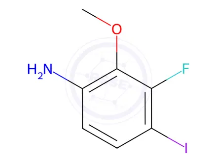 Chemical structure of 3-Fluoro-4-iodo-2-methoxyaniline