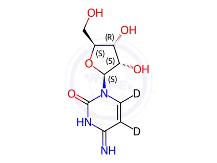 Chemical structure of Cytidine-5,6-d2