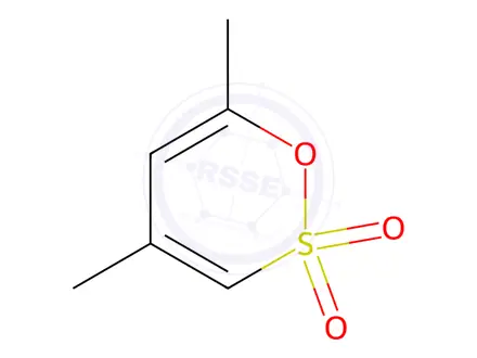 Chemical structure of 1,2-Oxathiin, 4,6-dimethyl-, 2,2-dioxide