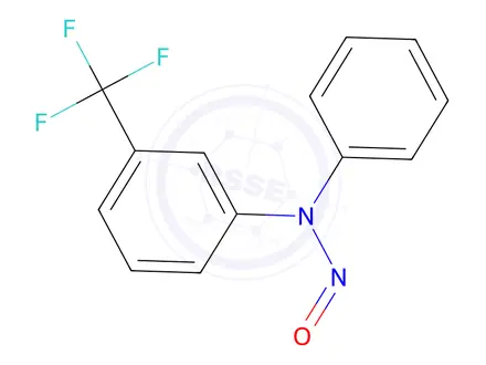 Chemical structure of N-phenyl-N-(3-(trifluoromethyl)phenyl)nitrous amide