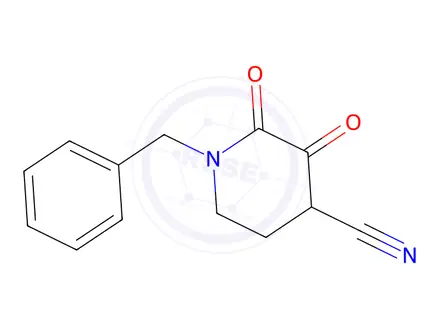 Chemical structure of 1-Benzyl-2,3-dioxopiperidine-4-carbonitrile