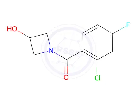 Chemical structure of 1-(2-chloro-4-fluorobenzoyl)azetidin-3-ol