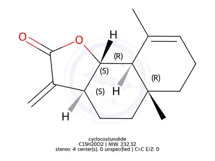 Chemical structure of cyclocostunolide