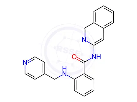 Chemical structure of N-(Isoquinolin-3-yl)-2-((pyridin-4-ylmethyl)amino)benzamide