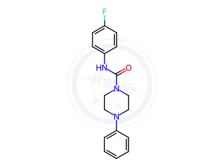 Chemical structure of N-(4-Fluorophenyl)-4-phenylpiperazine-1-carboxamide