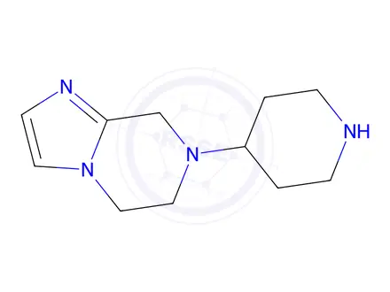 Chemical structure of 4-{5H,6H,7H,8H-imidazo[1,2-a]pyrazin-7-yl}piperidine