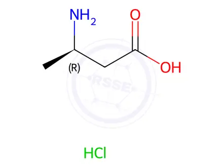 Chemical structure of (R)-3-Aminobutanoic acid hydrochloride
