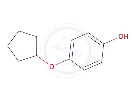 Chemical structure of 4-(cyclopentyloxy)phenol