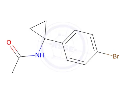 Chemical structure of n-(1-(4-bromophenyl)cyclopropyl)acetamide