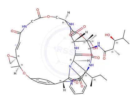 Chemical structure of Salinamide A