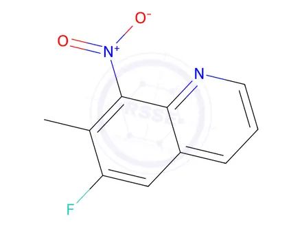 Chemical structure of 6-Fluoro-7-methyl-8-nitroquinoline