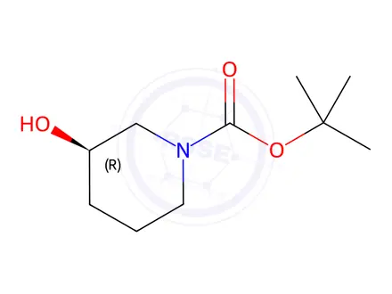 Chemical structure of (R)-1-Boc-3-hydroxypiperidine