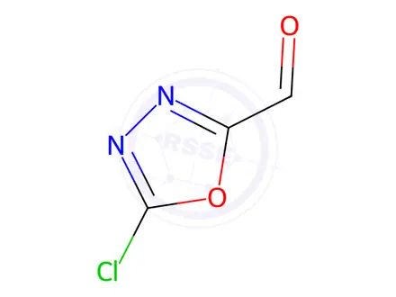 Chemical structure of 1,3,4-Oxadiazole-2-carboxaldehyde, 5-chloro-