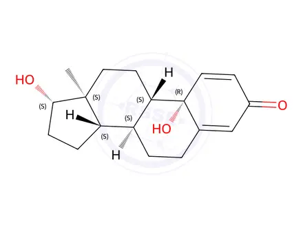 Chemical structure of 10,17β-Dihydroxy-estra-1,4-dien-3-one