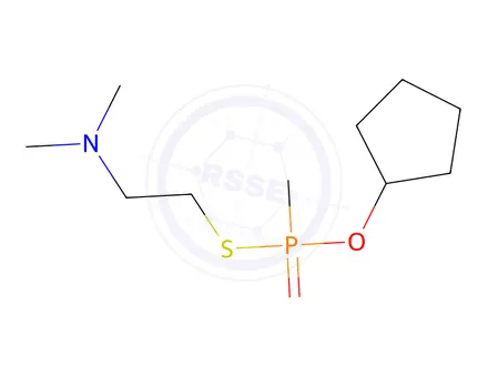 Chemical structure of O-cyclopentyl-S-diethylaminoethyl methylphosphonothioate