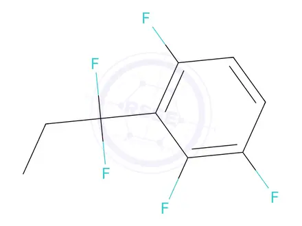 Chemical structure of 2-(1,1-Difluoropropyl)-1,3,4-trifluorobenzene