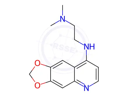 Chemical structure of 1,2-Ethanediamine, N2-1,3-dioxolo[4,5-g]quinolin-8-yl-N1,N1-dimethyl-