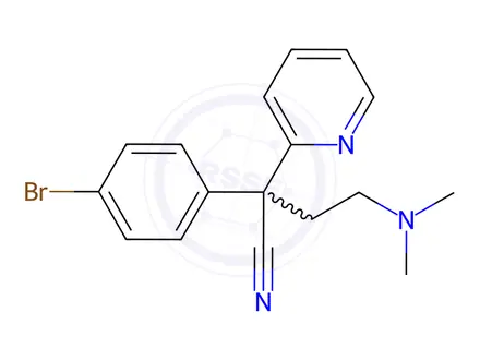 Chemical structure of 2-(4-bromophenyl)-4-(dimethylamino)-2-(pyridin-2-yl)butanenitrile