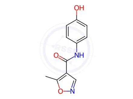 Chemical structure of N-(4-Hydroxyphenyl)-5-methylisoxazole-4-carboxamide