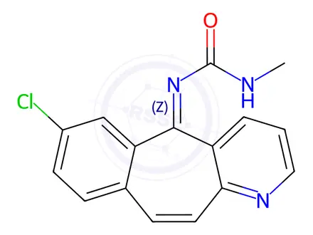 Chemical structure of 1-(7-Chloro-5H-benzo[4,5]cyclohepta[1,2-b]pyridin-5-ylidene)-3-methylurea