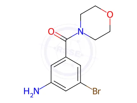 Chemical structure of 3-Bromo-5-[(morpholin-4-yl)carbonyl]aniline