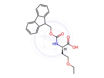 Chemical structure of N-Fmoc-O-ethyl-D-homoserine