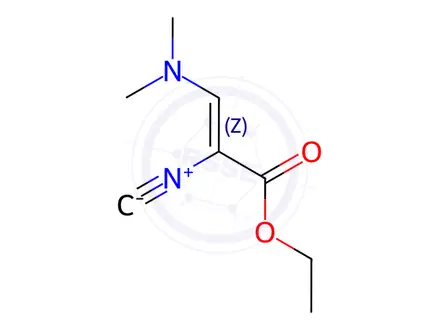 Chemical structure of ethyl (2Z)-3-(dimethylamino)-2-isocyanoacrylate