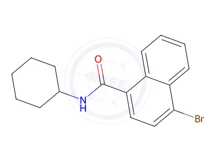 Chemical structure of 4-Bromo-N-cyclohexylnaphthalene-1-carboxamide