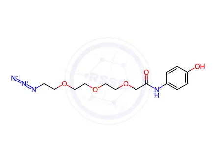 Chemical structure of Acetamide, 2-[2-[2-(2-azidoethoxy)ethoxy]ethoxy]-N-(4-hydroxyphenyl)