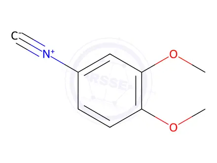 Chemical structure of Benzene, 4-isocyano-1,2-dimethoxy-(9CI)