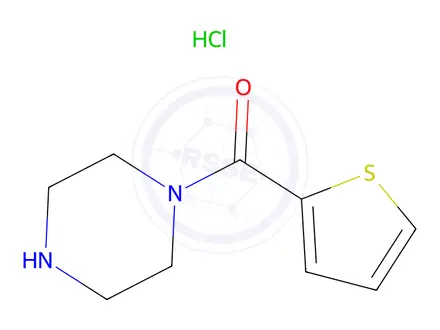 Chemical structure of (Piperazin-1-yl)(thiophen-2-yl)methanone--hydrogen chloride (1/1)