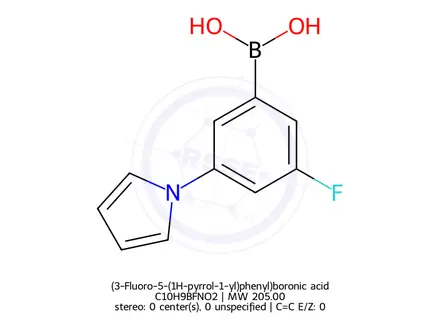 Chemical structure of (3-Fluoro-5-(1H-pyrrol-1-yl)phenyl)boronic acid