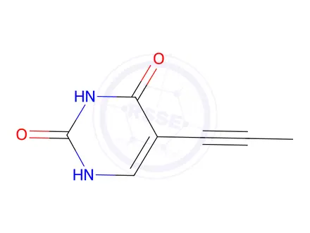 Chemical structure of 2,4(1H,3H)-Pyrimidinedione, 5-(1-propynyl)-(9CI)